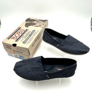 BOBS by SKECHERS Peace & Love Navy Flats Sz 9.5W Memory Foam W/Box Style 33645